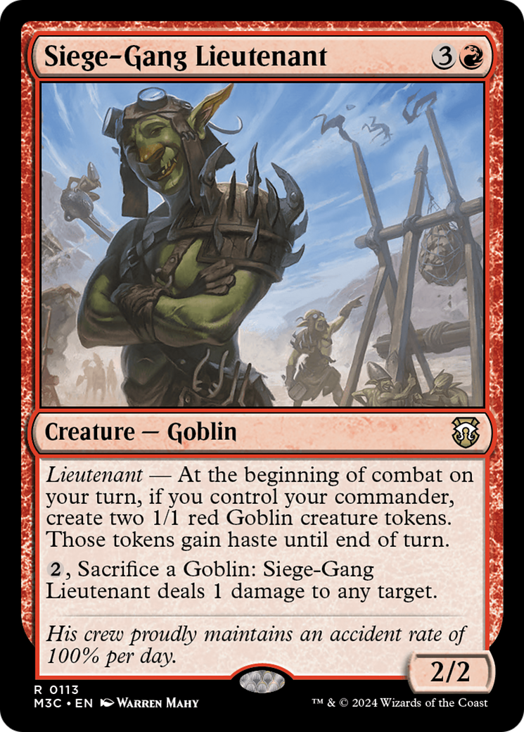 Siege-Gang Lieutenant [Modern Horizons 3 Commander] | Grognard Games