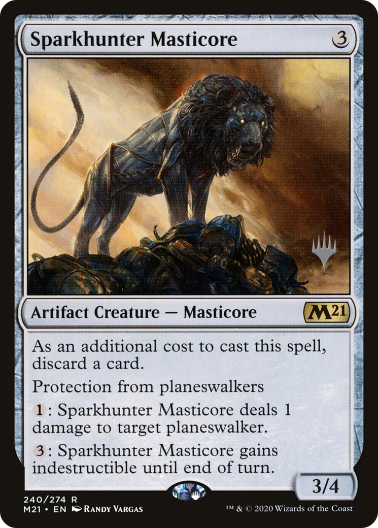 Sparkhunter Masticore (Promo Pack) [Core Set 2021 Promos] | Grognard Games