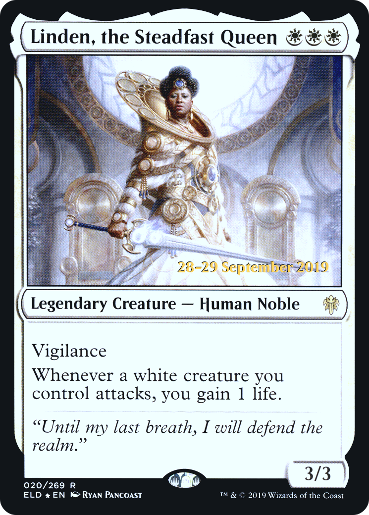 Linden, the Steadfast Queen  [Throne of Eldraine Prerelease Promos] | Grognard Games