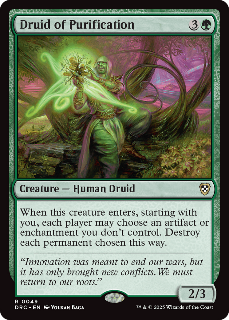 Druid of Purification [Aetherdrift Commander] | Grognard Games