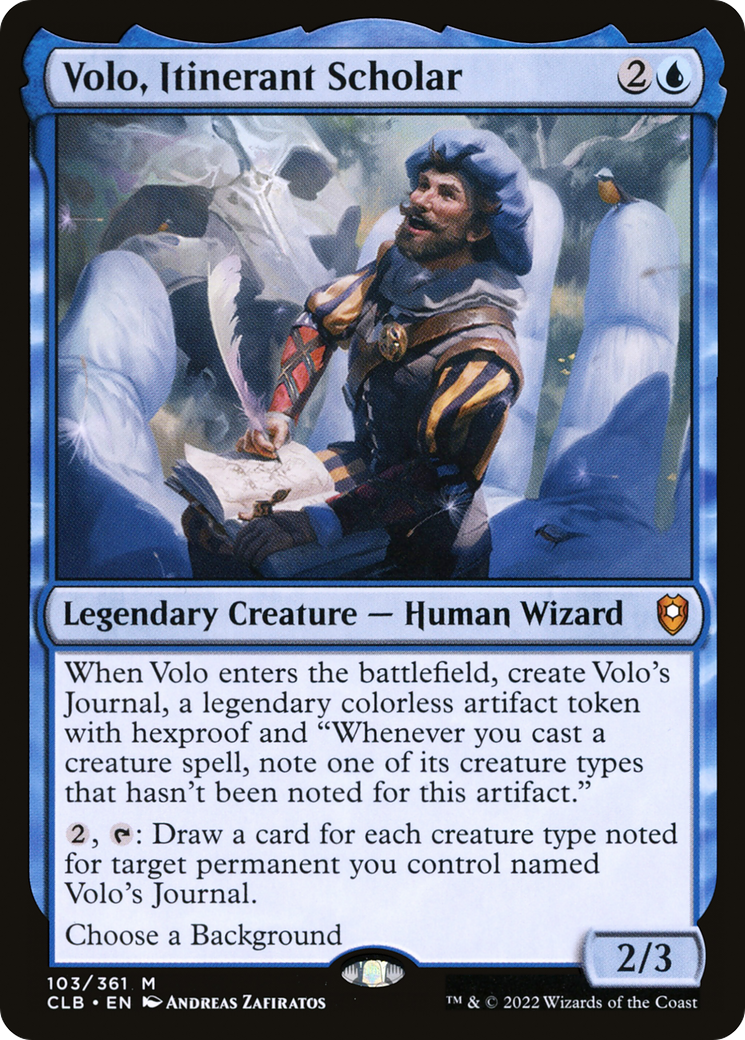 Volo, Itinerant Scholar [Commander Legends: Battle for Baldur's Gate] | Grognard Games