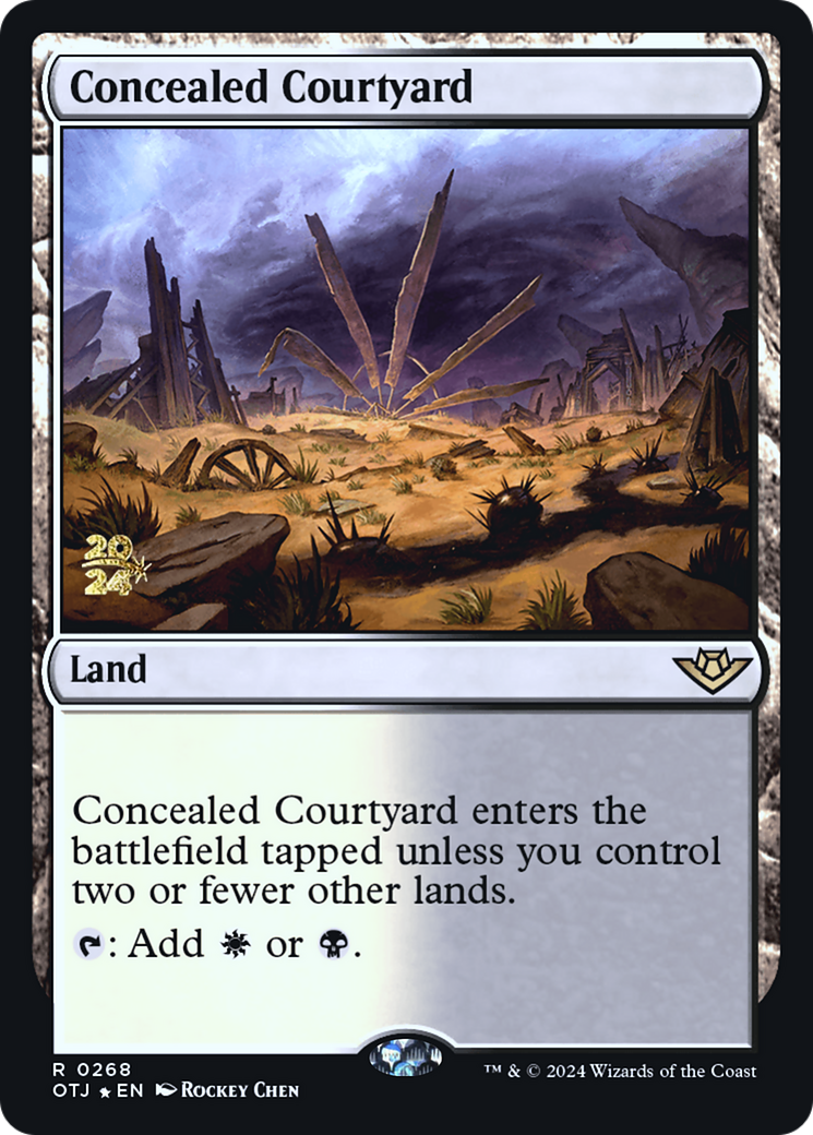 Concealed Courtyard (OTJ) [Outlaws of Thunder Junction Prerelease Promos] | Grognard Games