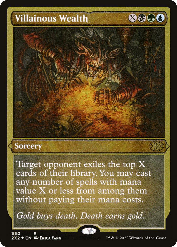 Villainous Wealth (Foil Etched) (2X2-550) - Double Masters 2022 Foil | Grognard Games