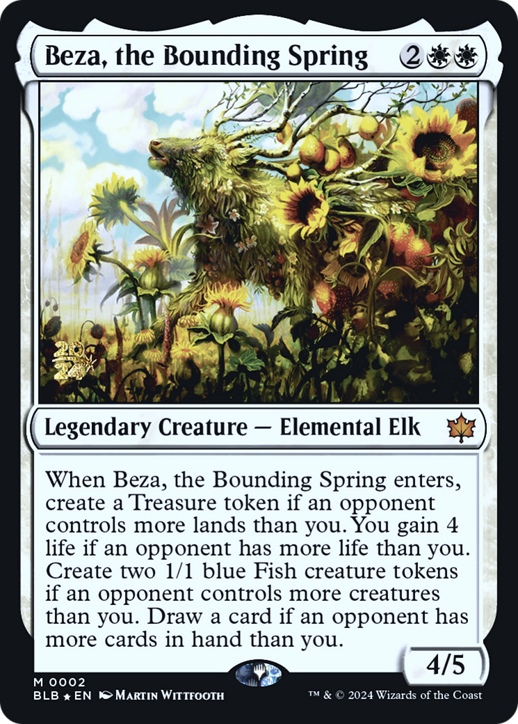Beza, the Bounding Spring [Bloomburrow Prerelease Promos] | Grognard Games