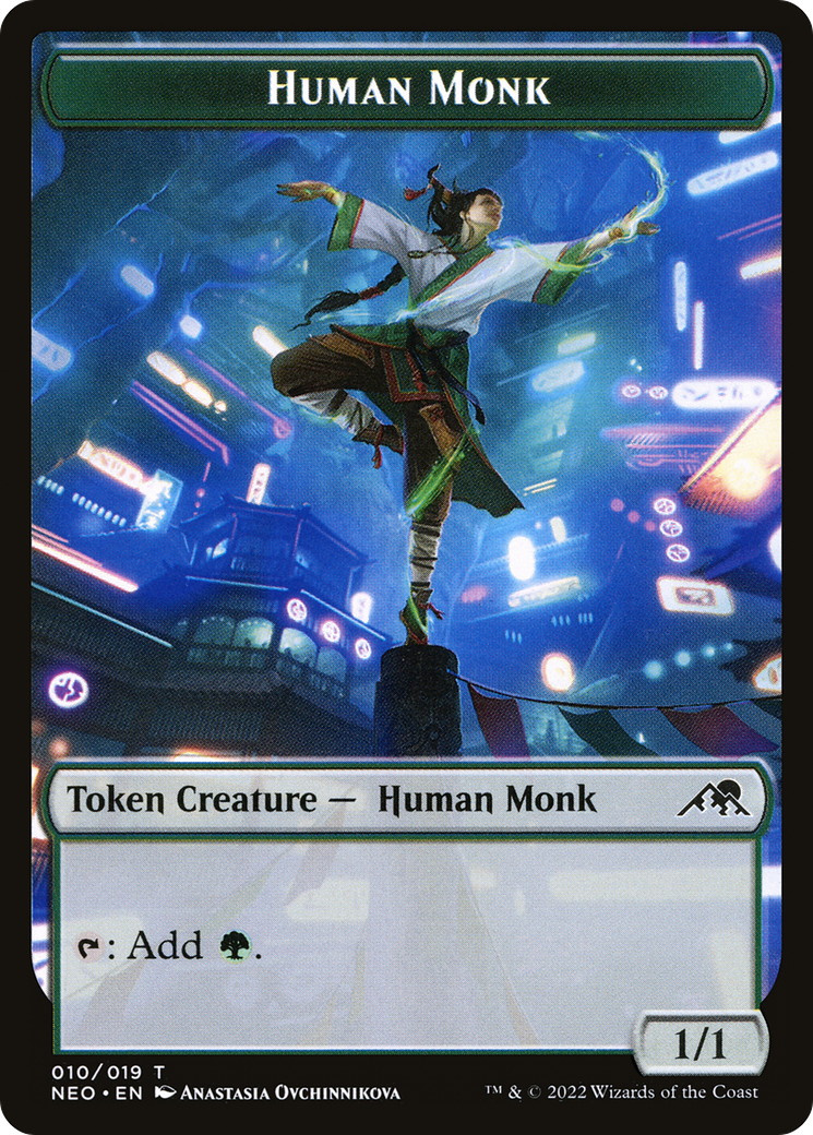 Human Monk Token [Kamigawa: Neon Dynasty Tokens] | Grognard Games