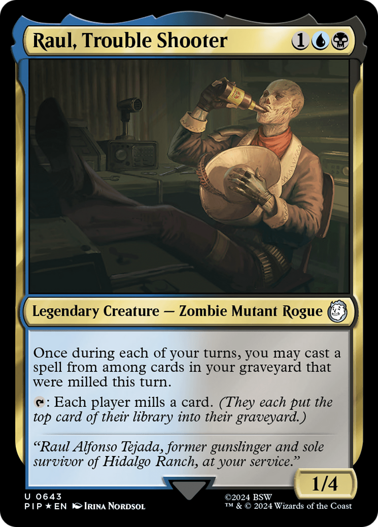 Raul, Trouble Shooter (Surge Foil) [Fallout] | Grognard Games