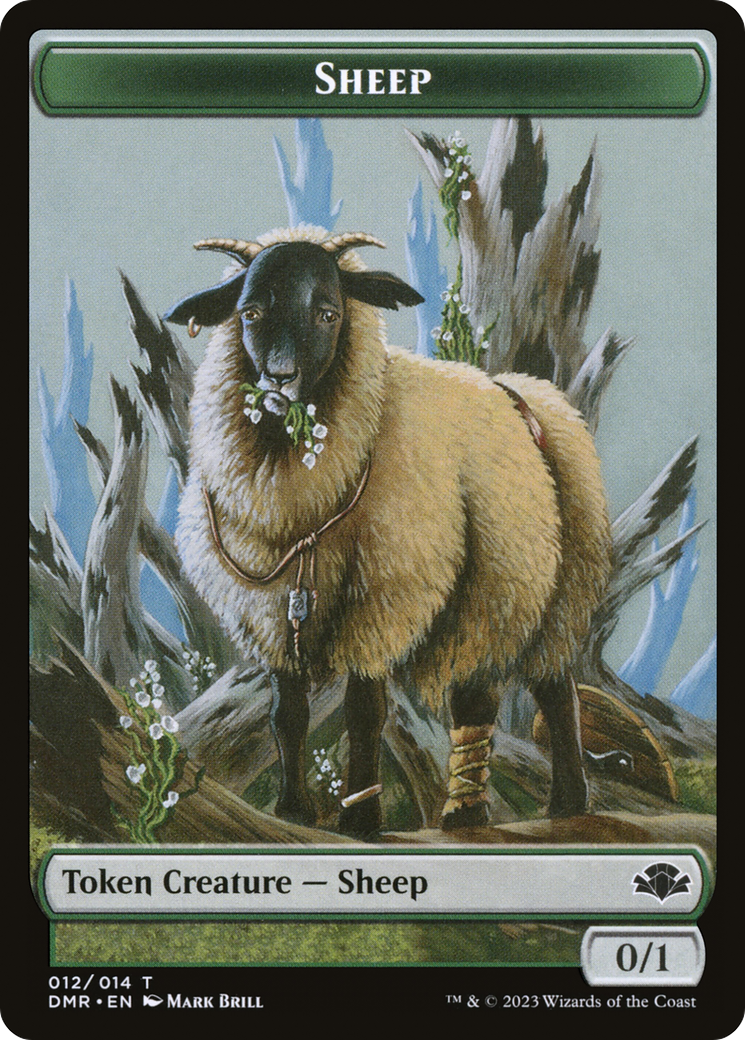 Sheep Token [Dominaria Remastered Tokens] | Grognard Games