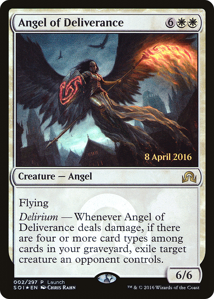 Angel of Deliverance (Prerelease) [Shadows over Innistrad Promos] | Grognard Games