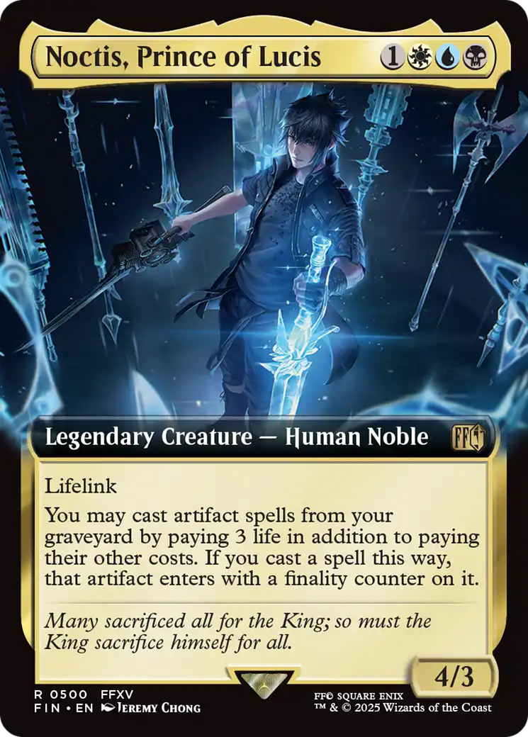 Noctis, Prince of Lucis (Extended Art) (FIN-500) - FINAL FANTASY Foil | Grognard Games