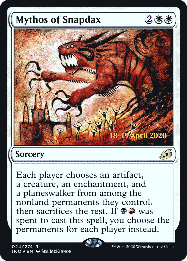 Mythos of Snapdax  [Ikoria: Lair of Behemoths Prerelease Promos] | Grognard Games