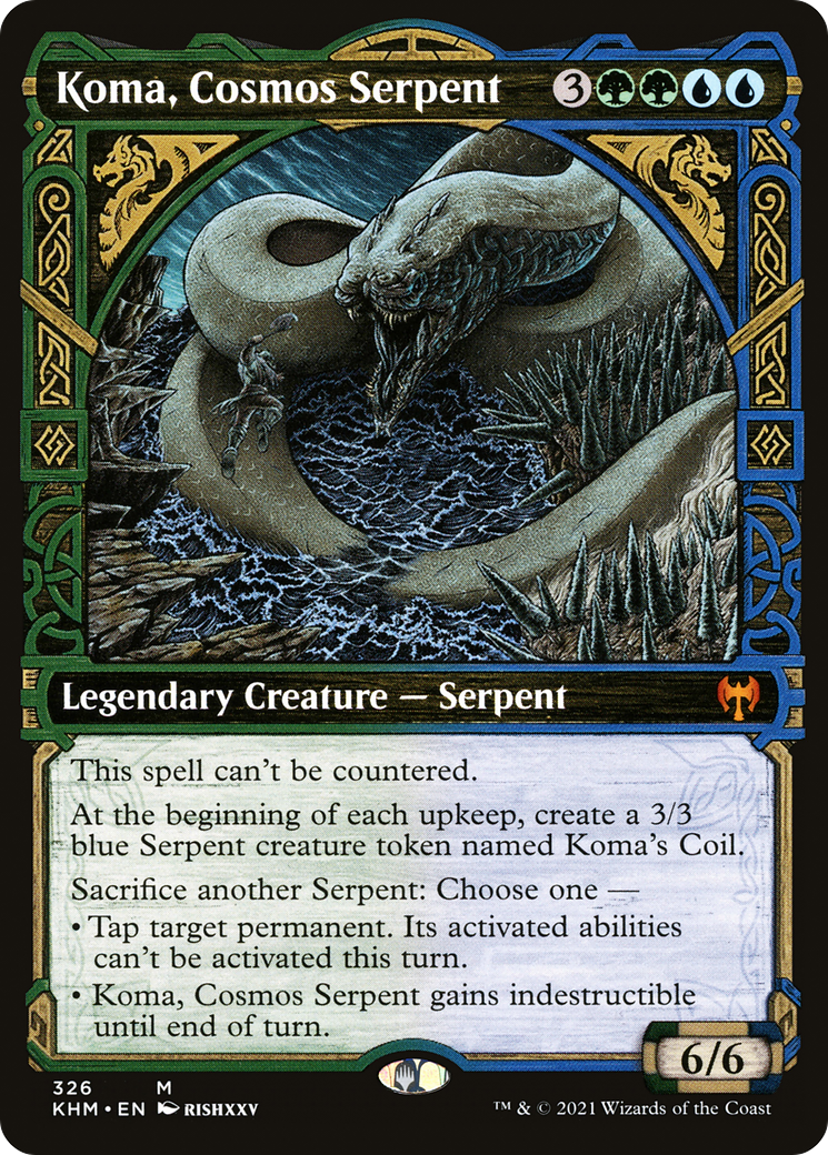 Koma, Cosmos Serpent (Showcase) [Kaldheim] | Grognard Games