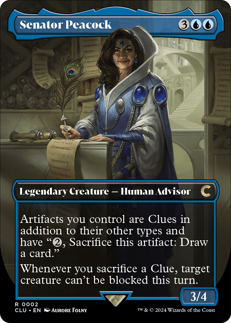 Senator Peacock (Borderless) [Ravnica: Clue Edition] | Grognard Games
