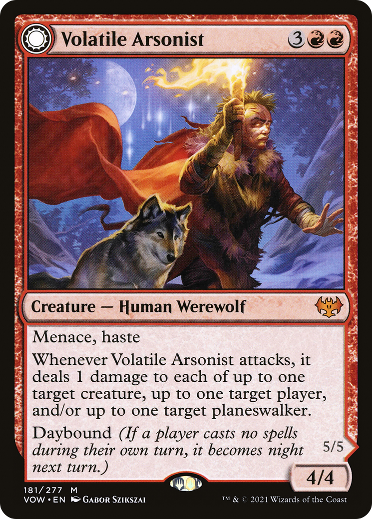 Volatile Arsonist // Dire-Strain Anarchist [Innistrad: Crimson Vow] | Grognard Games