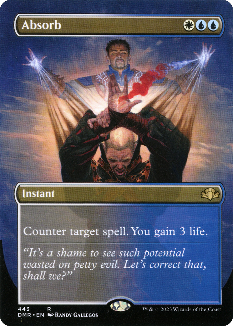 Absorb (Borderless Alternate Art) [Dominaria Remastered] | Grognard Games
