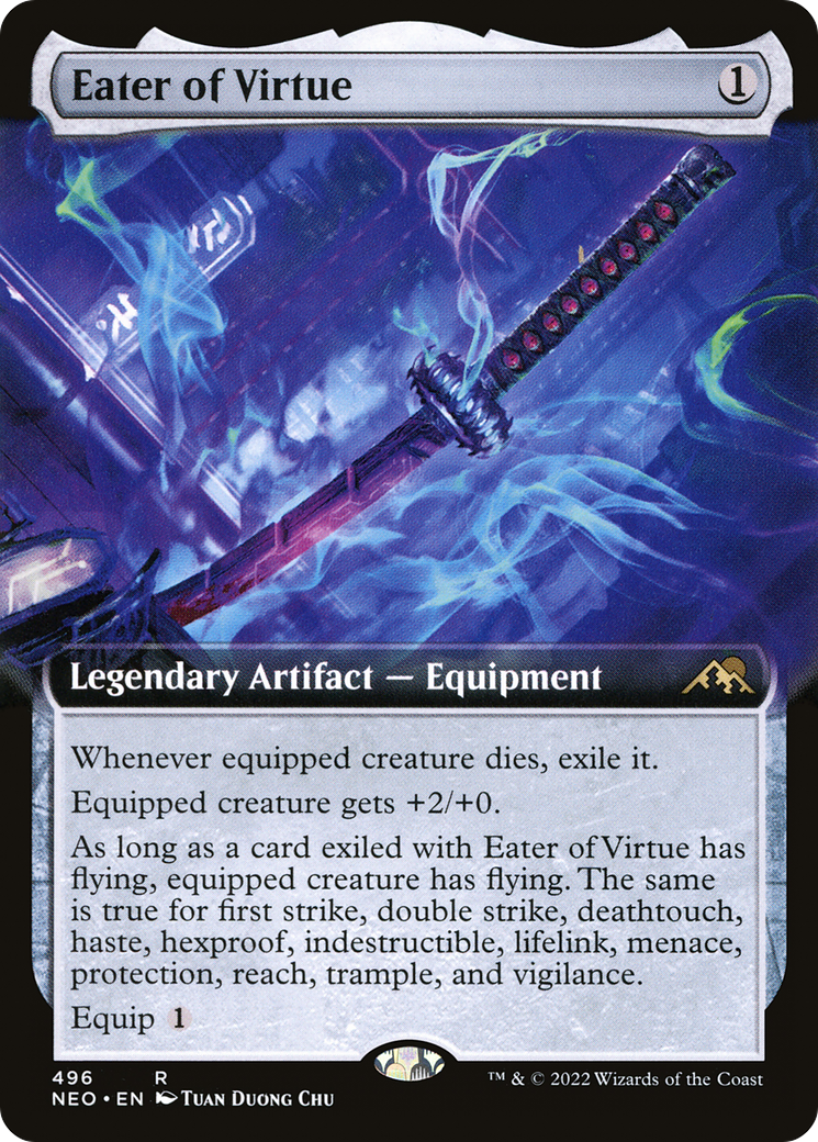 Eater of Virtue (Extended Art) [Kamigawa: Neon Dynasty] | Grognard Games