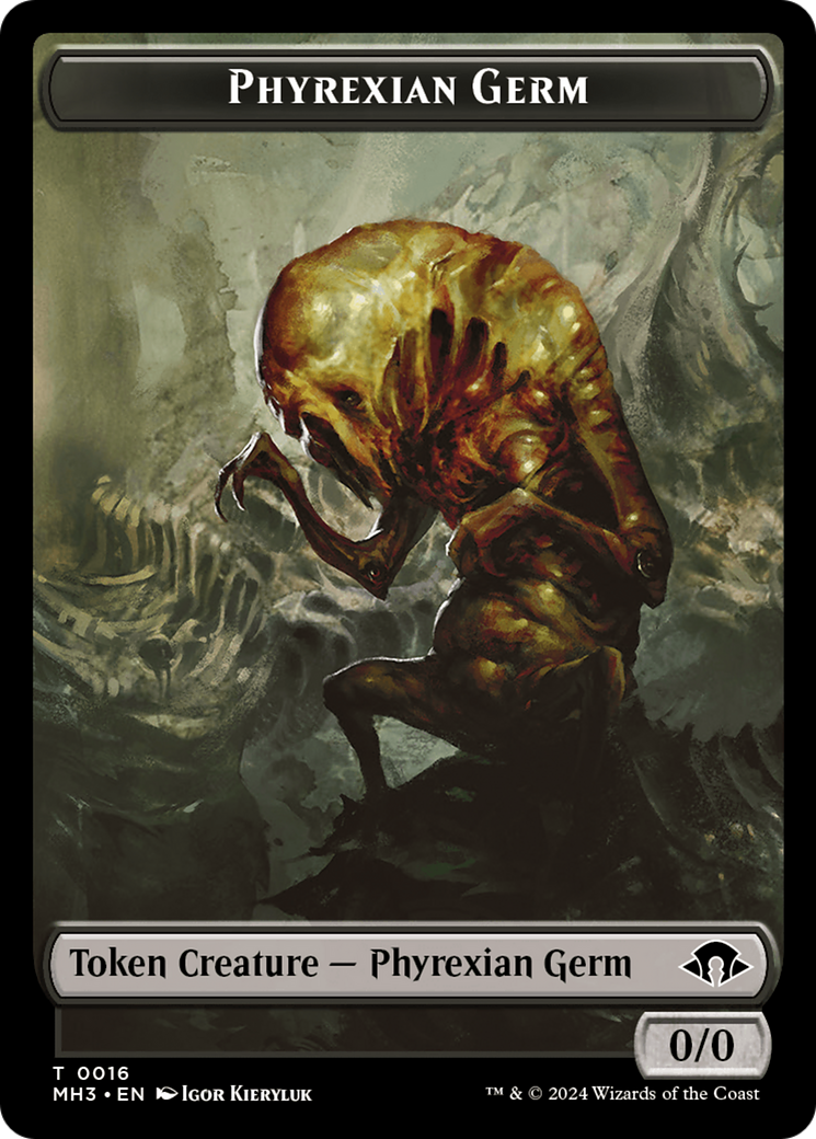 Phyrexian Germ // Zombie Double-Sided Token [Modern Horizons 3 Tokens] | Grognard Games