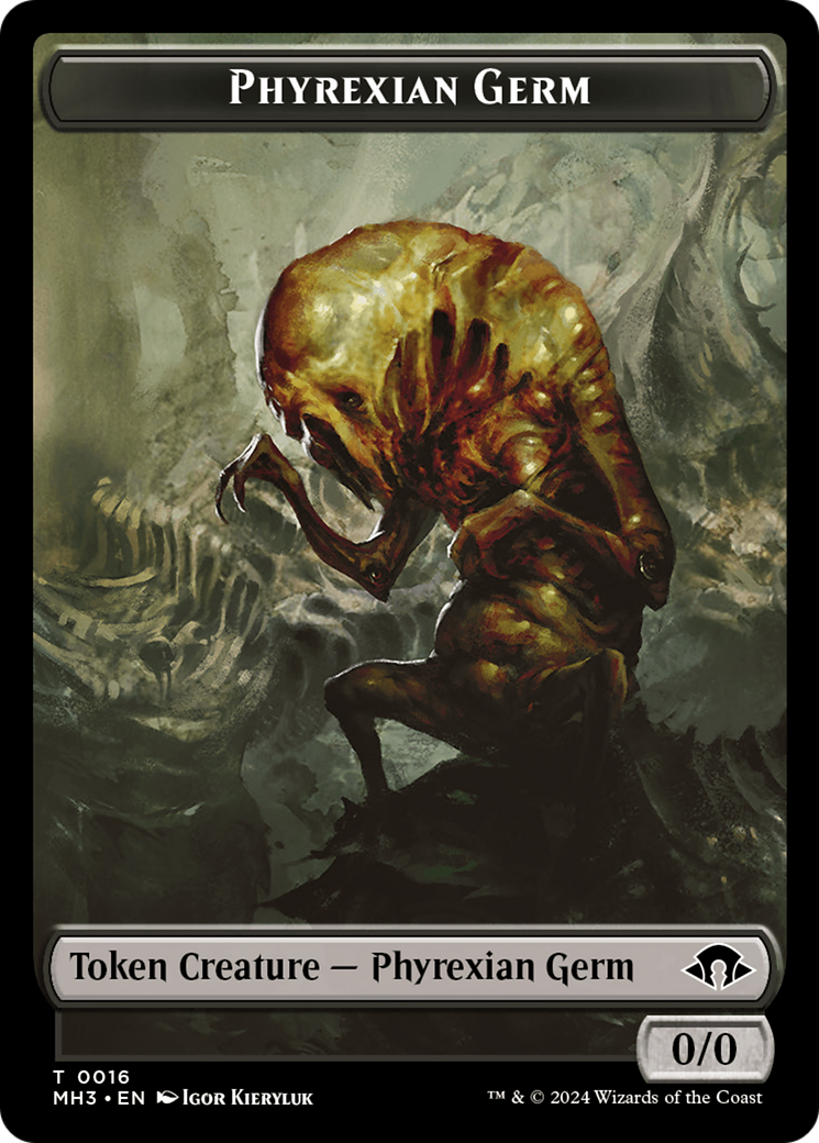 Phyrexian Germ // Phyrexian Wurm (0017) Double-Sided Token [Modern Horizons 3 Tokens] | Grognard Games