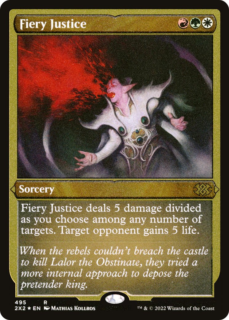 Fiery Justice (Foil Etched) (2X2-495) - Double Masters 2022 Foil | Grognard Games