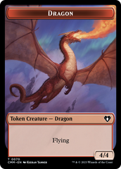 Dragon // Kor Ally Double-Sided Token [Commander Masters Tokens] | Grognard Games