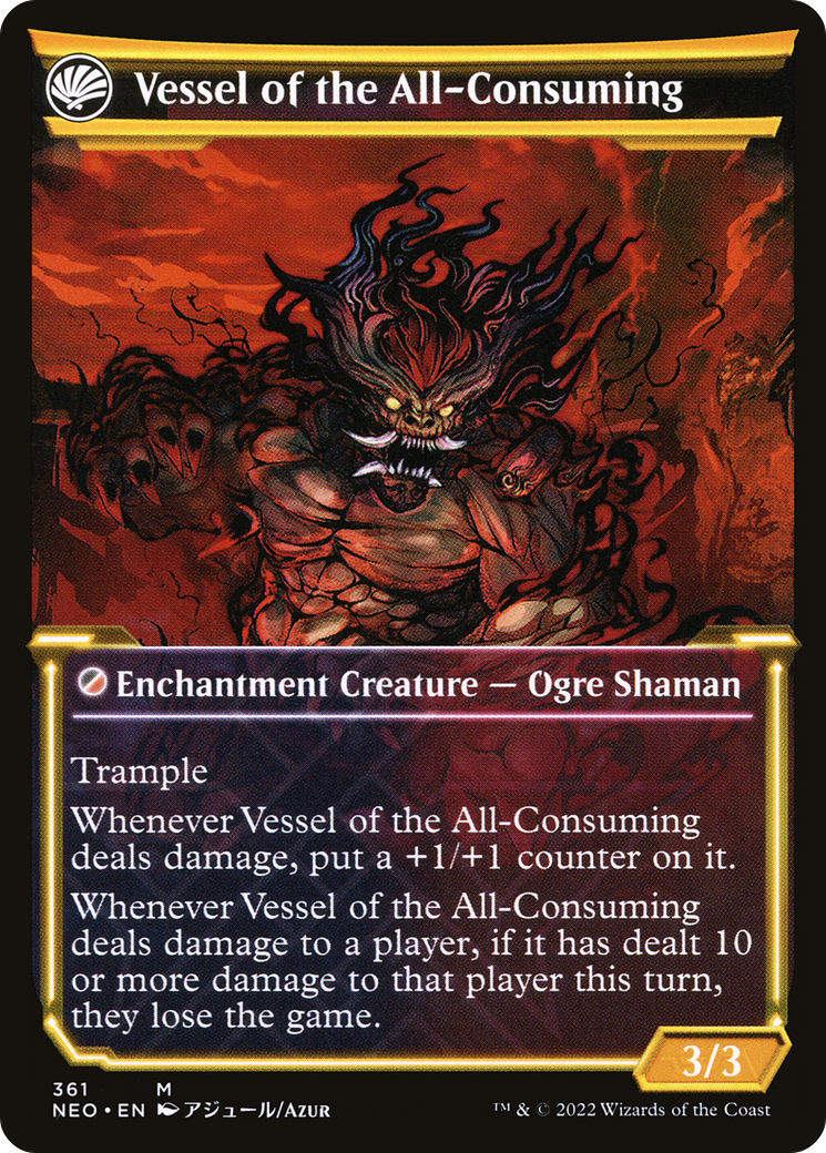 Hidetsugu Consumes All // Vessel of the All-Consuming (NEO-361) - Kamigawa: Neon Dynasty: (Showcase, fandfc) Foil | Grognard Games