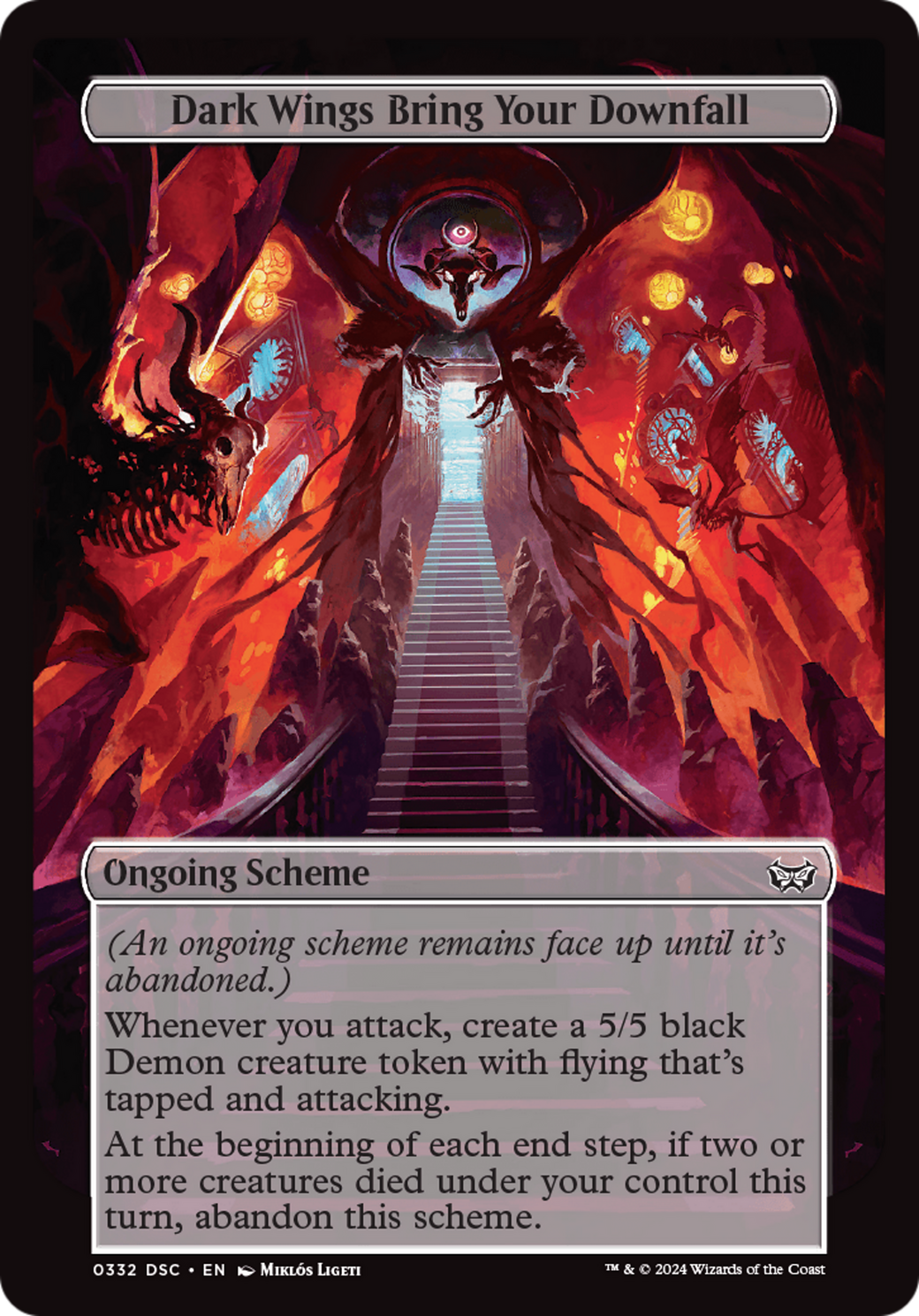 Dark Wings Bring Your Downfall (Full Art) [Duskmourn: Archenemy] | Grognard Games