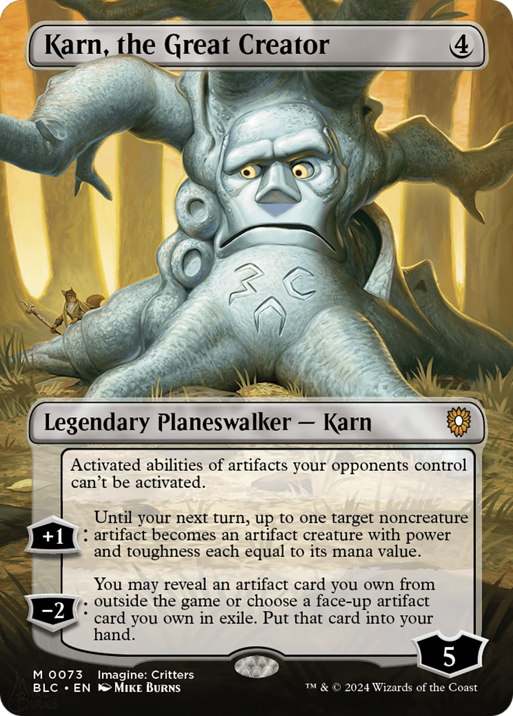 Karn, the Great Creator (Borderless) [Bloomburrow Commander] | Grognard Games