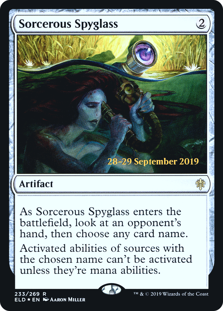 Sorcerous Spyglass  [Throne of Eldraine Prerelease Promos] | Grognard Games