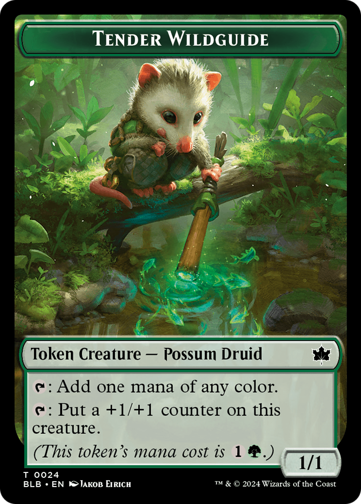 Tender Wildguide (BLB-024) - Bloomburrow Tokens | Grognard Games