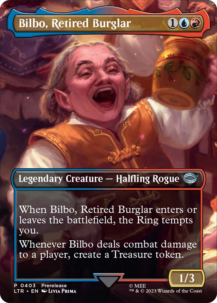 Bilbo, Retired Burglar (Borderless Alternate Art) [The Lord of the Rings: Tales of Middle-Earth] | Grognard Games