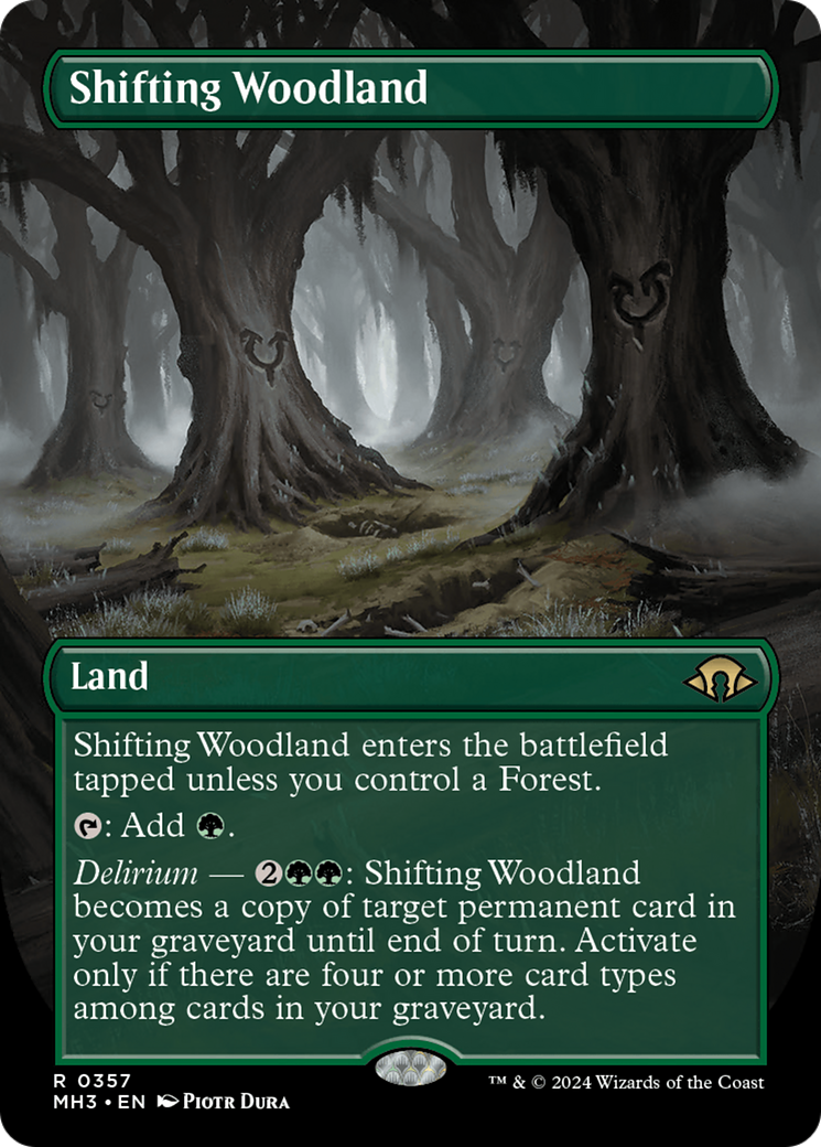 Shifting Woodland (Borderless) [Modern Horizons 3] | Grognard Games