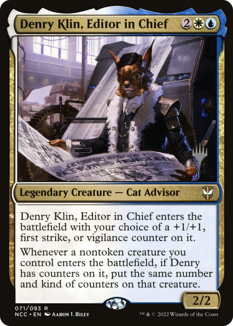 Denry Klin, Editor in Chief (Promo Pack) [Streets of New Capenna Commander Promos] | Grognard Games