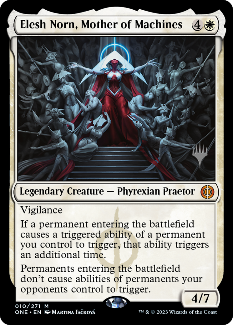Elesh Norn, Mother of Machines (Promo Pack) [Phyrexia: All Will Be One Promos] | Grognard Games