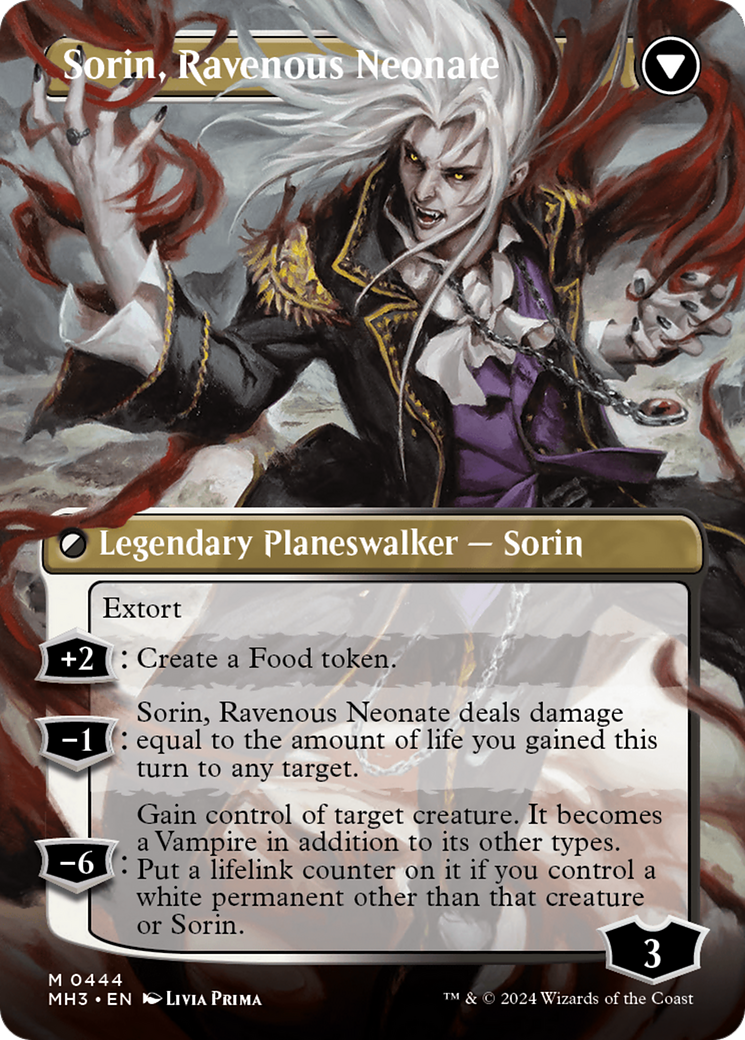 Sorin of House Markov // Sorin, Ravenous Neonate (Borderless) [Modern Horizons 3] | Grognard Games