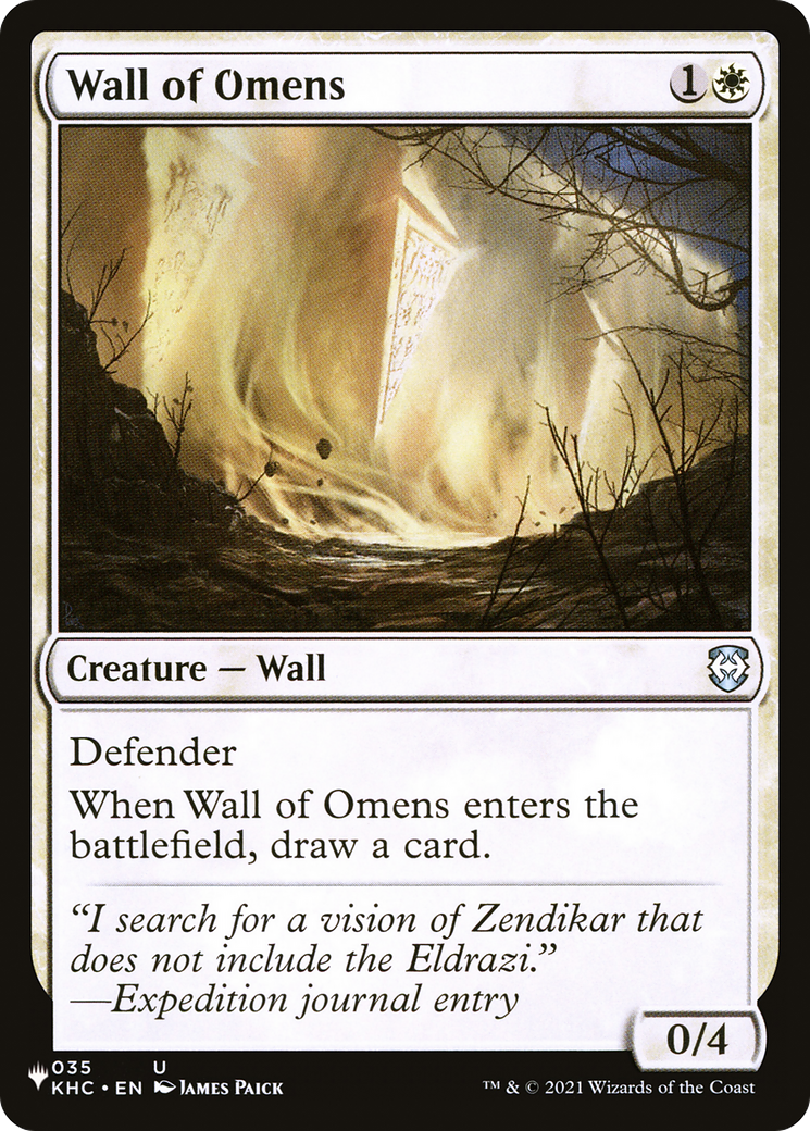 Wall of Omens (KHC) [The List] | Grognard Games