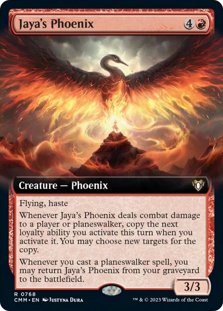 Jaya's Phoenix (Extended Art) [Commander Masters] | Grognard Games