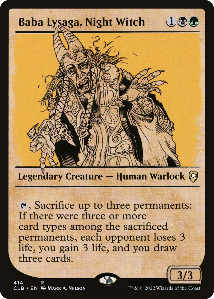 Baba Lysaga, Night Witch (Showcase) [Commander Legends: Battle for Baldur's Gate] | Grognard Games