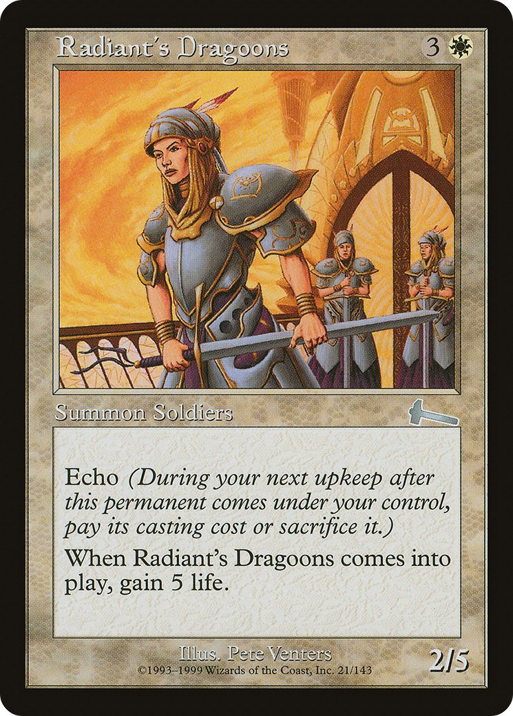 Radiant's Dragoons (ULG-021) - Urza's Legacy Foil | Grognard Games