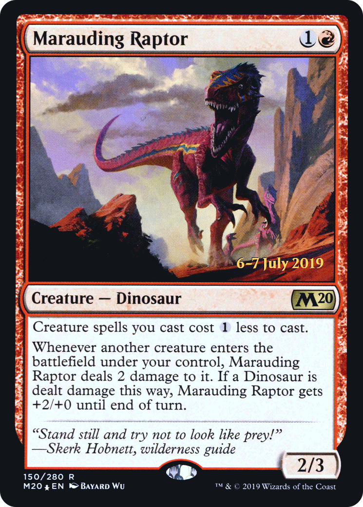 Marauding Raptor  [Core Set 2020 Prerelease Promos] | Grognard Games