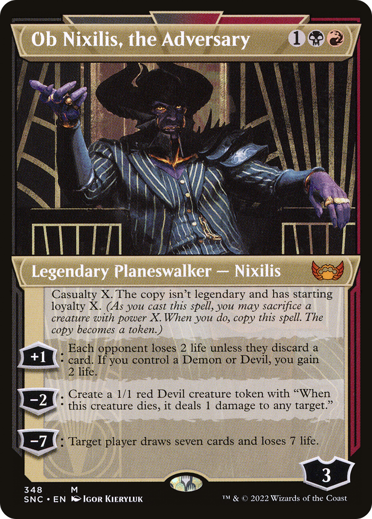 Ob Nixilis, the Adversary (Showcase Art Deco) [Streets of New Capenna] | Grognard Games