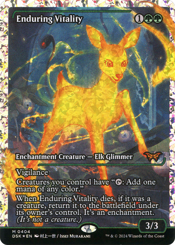 Enduring Vitality (Japan Showcase Fracture Foil) (Japanese) [Duskmourn: House of Horror] | Grognard Games