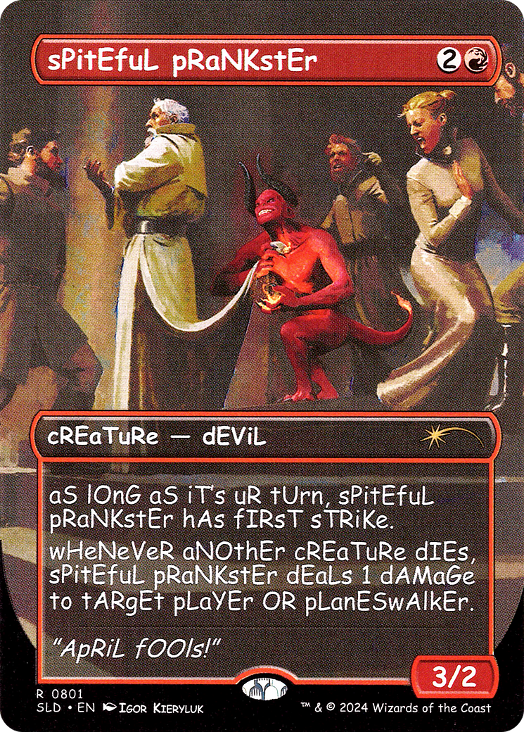 Spiteful Prankster (SLD-801) - Secret Lair Drop (Borderless) Foil | Grognard Games
