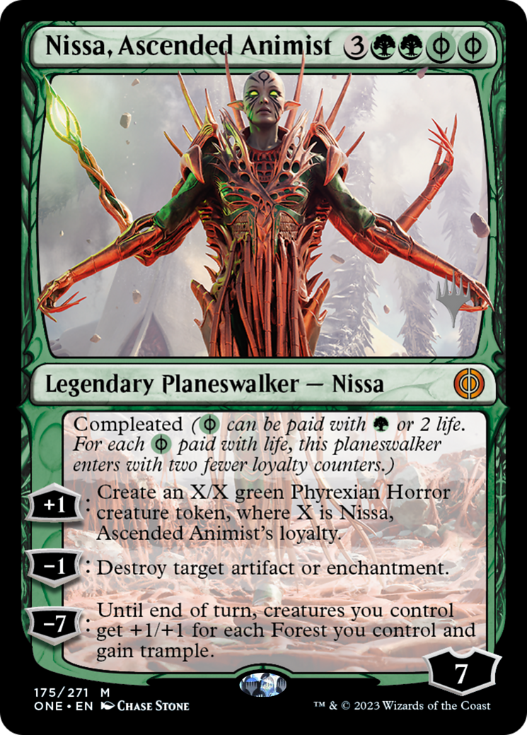 Nissa, Ascended Animist (Promo Pack) [Phyrexia: All Will Be One Promos] | Grognard Games
