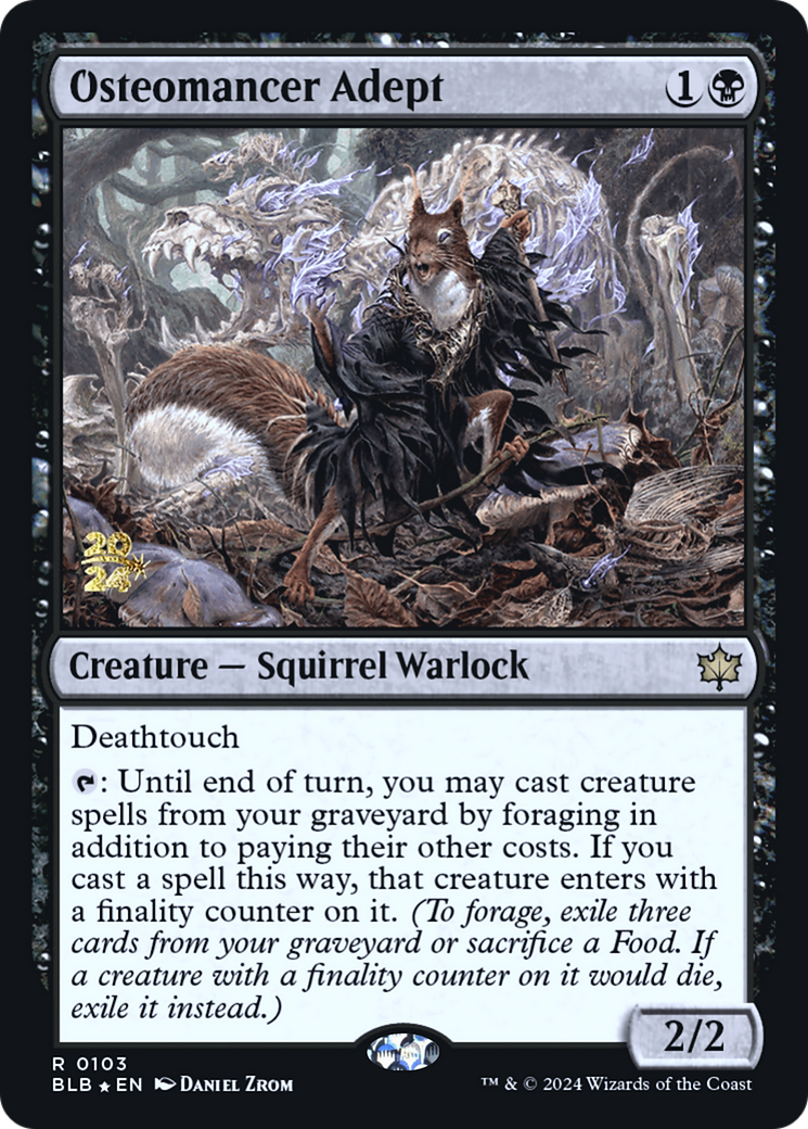 Osteomancer Adept [Bloomburrow Prerelease Promos] | Grognard Games