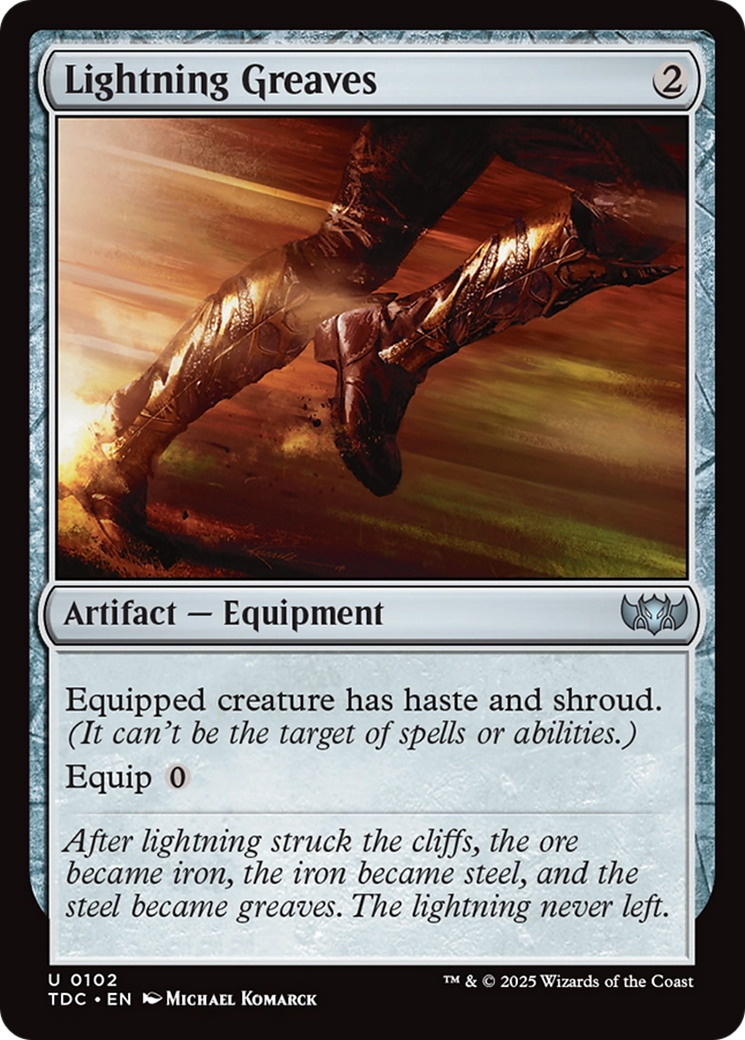 Lightning Greaves [Tarkir: Dragonstorm Commander] | Grognard Games