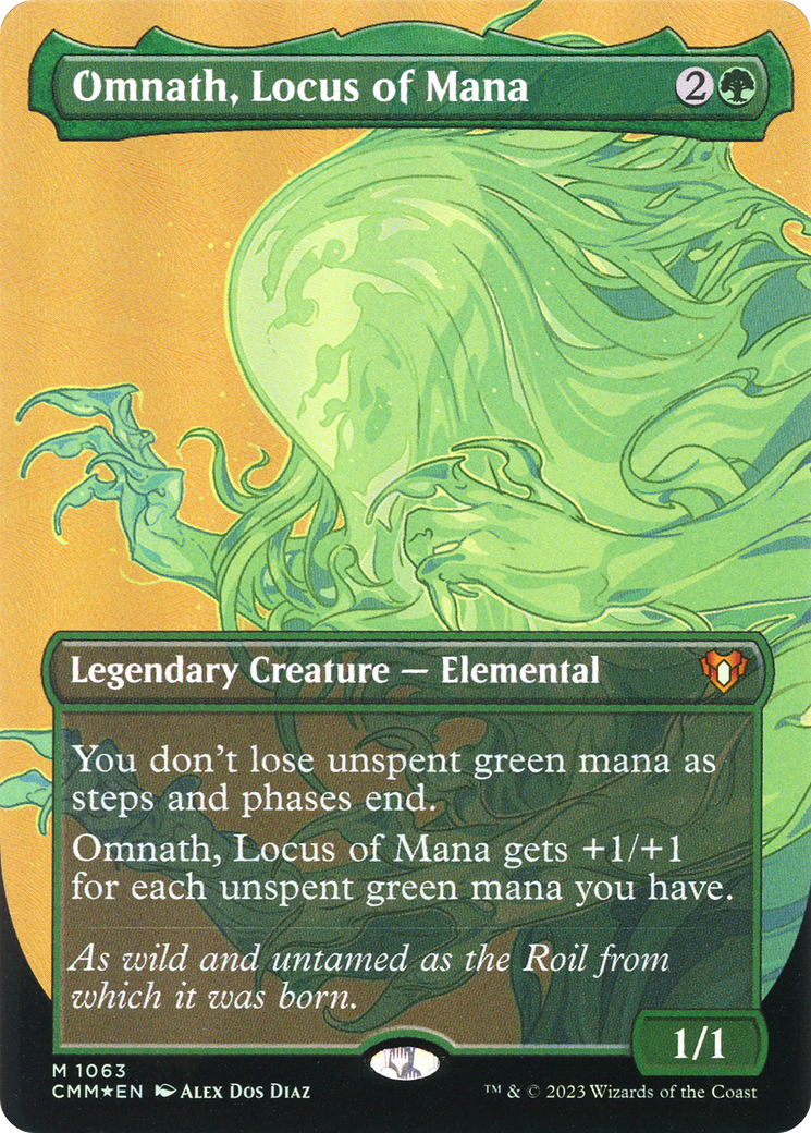 Omnath, Locus of Mana (Borderless Textured Foil Frame Break) [Commander Masters] | Grognard Games