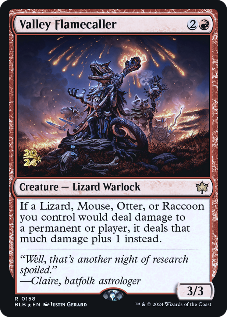 Valley Flamecaller [Bloomburrow Prerelease Promos] | Grognard Games