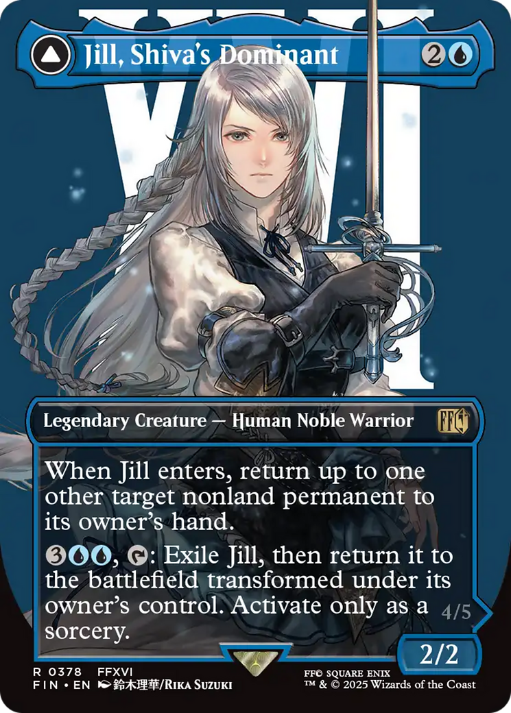 Jill, Shiva's Dominant // Shiva, Warden of Ice (Borderless) [FINAL FANTASY] | Grognard Games