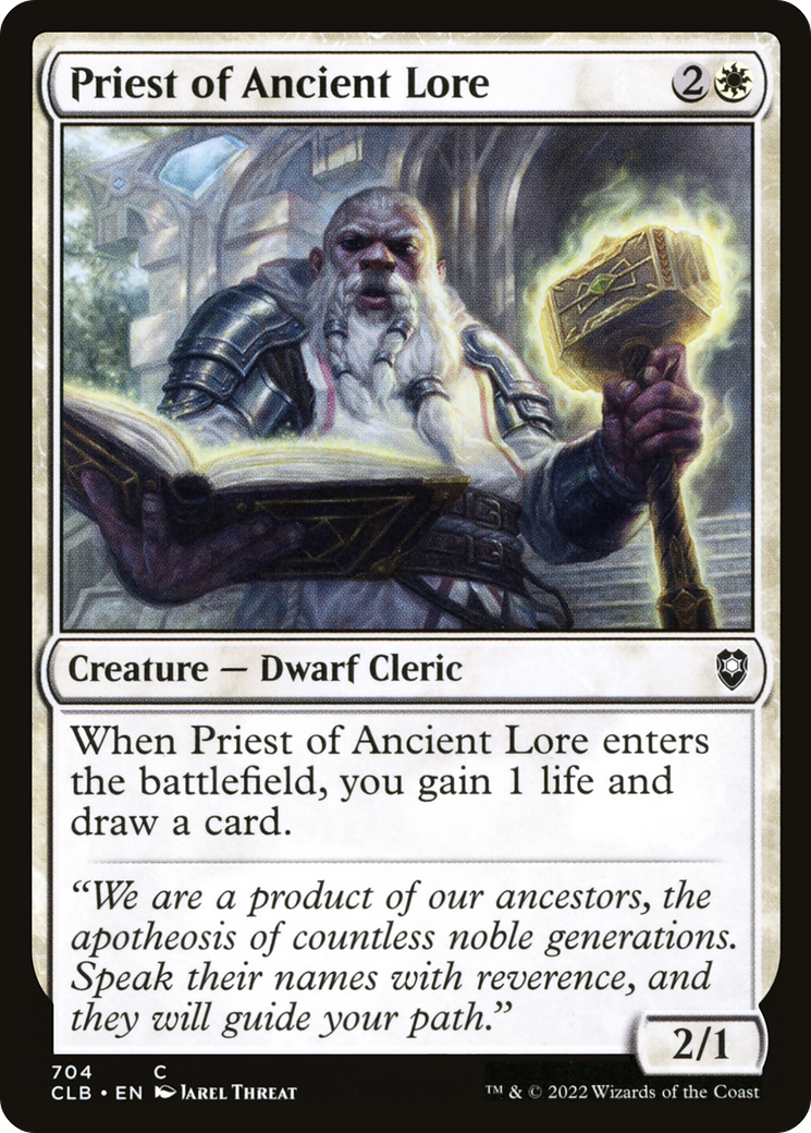 Priest of Ancient Lore [Commander Legends: Battle for Baldur's Gate] | Grognard Games