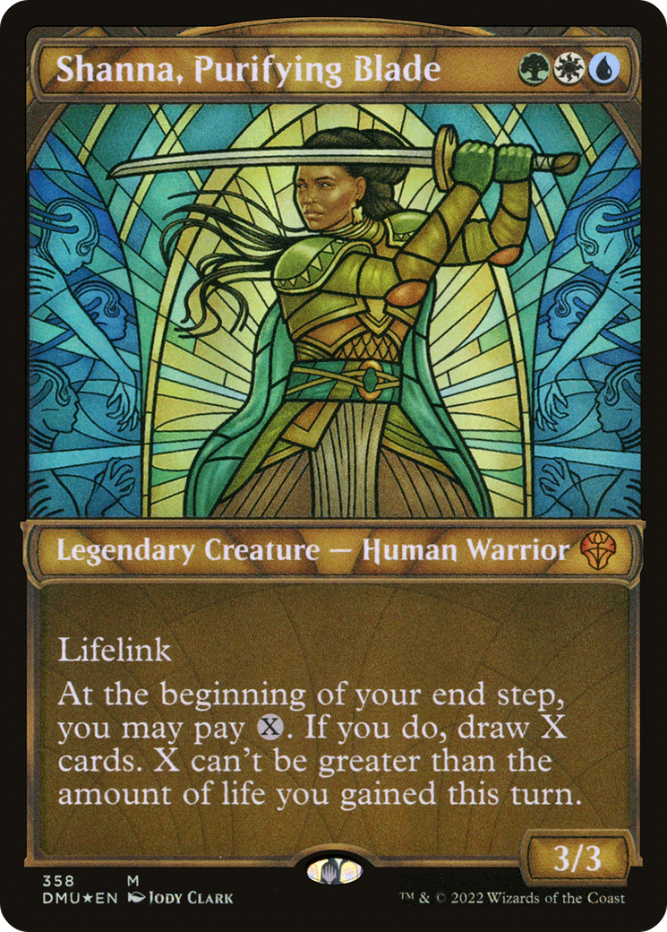 Shanna, Purifying Blade (Showcase Textured) [Dominaria United] | Grognard Games