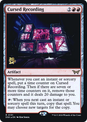 Cursed Recording (0131) [Duskmourn: House of Horror Prerelease Promos] | Grognard Games